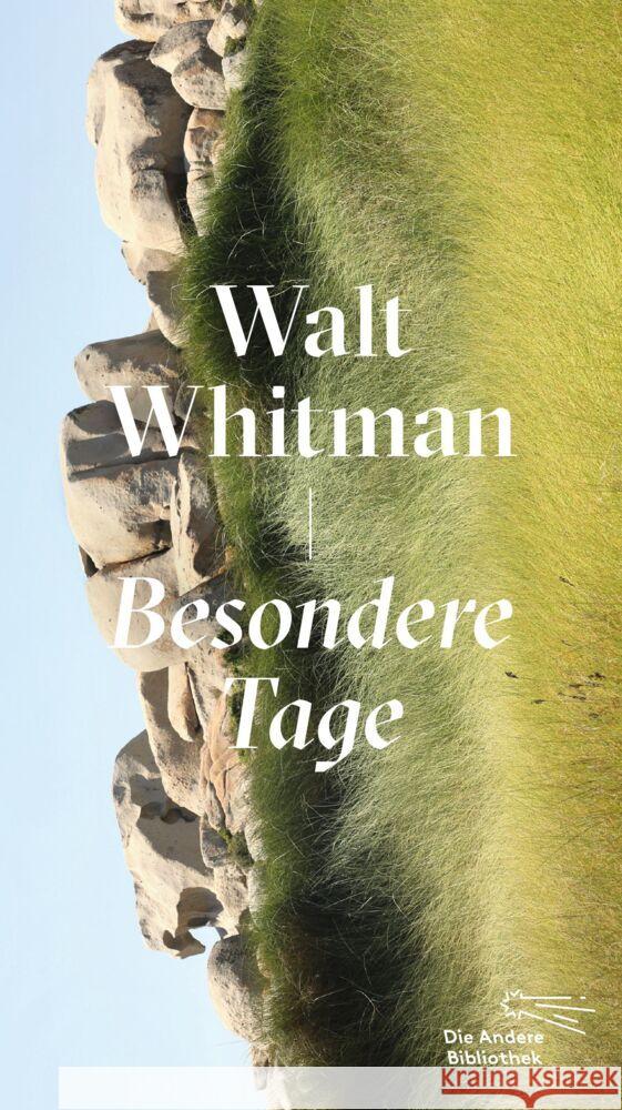 Besondere Tage Whitman, Walt 9783847704768 AB - Die Andere Bibliothek - książka