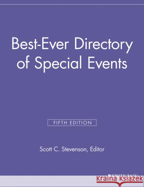 Best Ever Directory of Special Events Speg 9781118692011 Jossey-Bass - książka