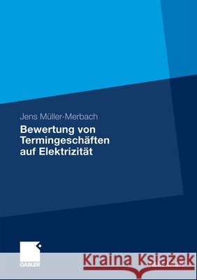 Bewertung Von Termingeschäften Auf Elektrizität Müller-Merbach, Jens 9783834918963 Gabler - książka