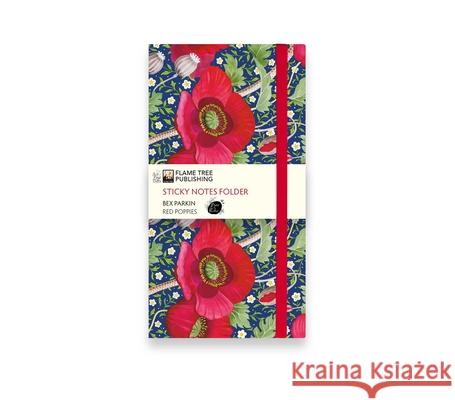 Bex Parkin: Red Poppies Flame Tree Sticky Notes Folder  9781835628911 Flame Tree Publishing - książka