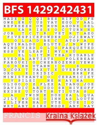 Bfs 1429242431: A BFS Puzzle Gurtowski, Francis 9781511815147 Createspace - książka