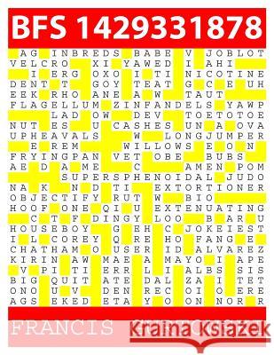 Bfs 1429331878: A BFS Puzzle Gurtowski, Francis 9781511817295 Createspace - książka