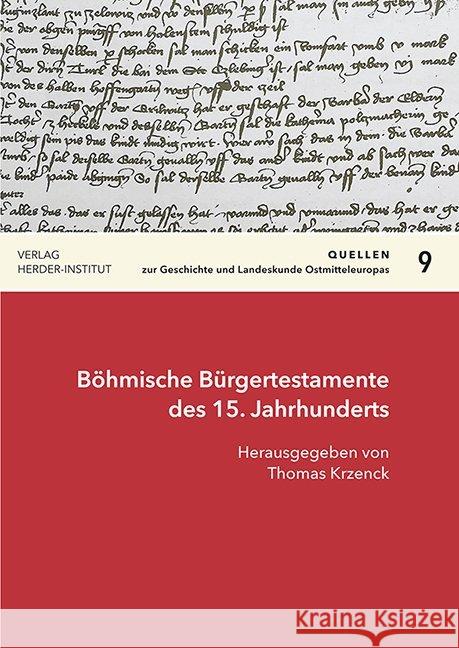 Böhmische Bürgertestamente des 15. Jahrhunderts  9783879694228 Wissenschaftsforum/Verlag Herder-Institut - książka