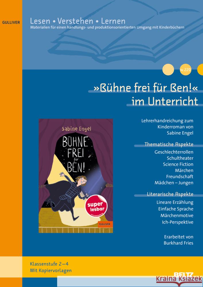 »Bühne frei für Ben!« im Unterricht Fries, Burkhard 9783407823984 Beltz - książka