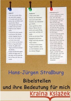 Bibelstellen und ihre Bedeutung für mich Straßburg, Hans-Jürgen 9783696358112 Bod - Books on Demand - książka