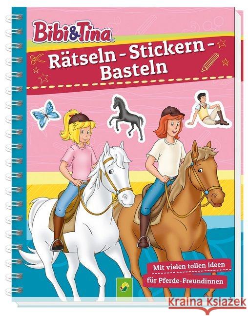 Bibi & Tina - Rätseln - Stickern - Basteln : Mit vielen tollen Ideen für Pferde-Freundinnen  9783849921385 Schwager & Steinlein - książka