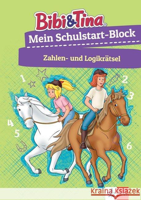 Bibi & Tina: Mein Schulstart-Block Zahlen- und Logikrätsel : Vorschule  9783129496329 Klett Lerntraining - książka