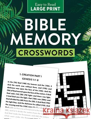 Bible Memory Crosswords Large Print Compiled by Barbour Staff 9781636091051 Barbour Publishing - książka