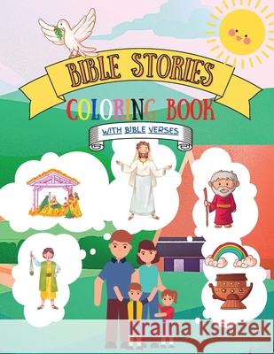 Bible Stories Coloring Book: Biblical Scene Illustrations For Children Of All Ages With Bible Verses Rodica Exaru 9783755102243 Gopublish - książka
