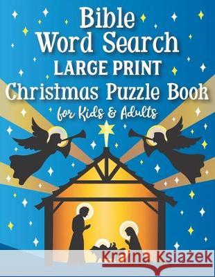 Bible Word Search Large Print Christmas Puzzle Book for Kids and Adults Nyx Spectrum 9781643400273 Bazaar Encounters, LLC - książka