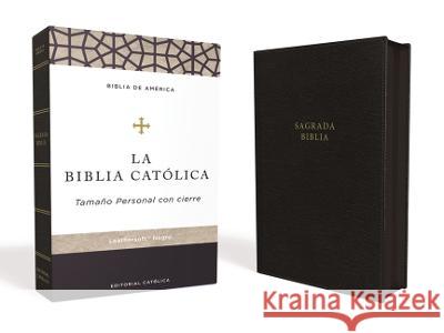 Biblia Católica, Tamaño Personal, Leathersoft, Negra, Con Cierre Catholic Bible Press 9781400238118 Catholic Bible Press - książka