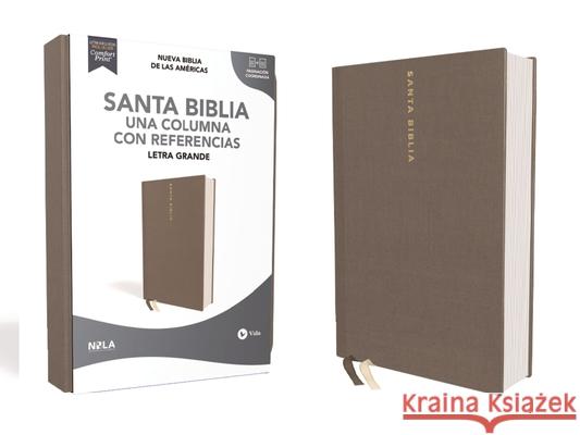 Biblia Nbla, Una Columna Con Referencias, Letra Grande, Tapa Dura/Tela, Gris, Edición Letra Roja Vida 9780829770162 Vida Publishers - książka