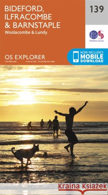 Bideford, Ilfracombe and Barnstaple Ordnance Survey 9780319243329 Ordnance Survey - książka