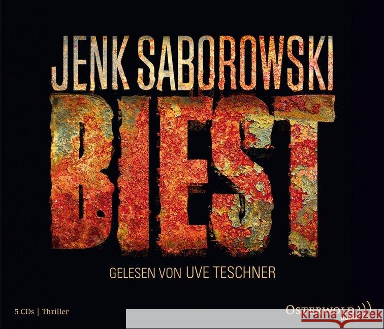 Biest, 5 Audio-CDs : Thriller Saborowski, Jenk 9783869521312 OSTERWOLDaudio - książka
