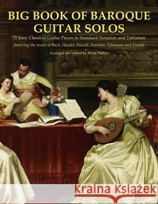 Big Book of Baroque Guitar Solos: 72 Easy Classical Guitar Pieces in Standard Notation and Tablature, Featuring the Music of Bach, Handel, Purcell, Sc Phillips, Mark 9781517678333 Createspace - książka