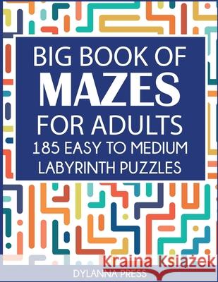 Big Book of Mazes for Adults: 185 Easy to Medium Labyrinth Puzzles Paperback Dylanna Press 9781647900779 Dylanna Publishing, Inc. - książka