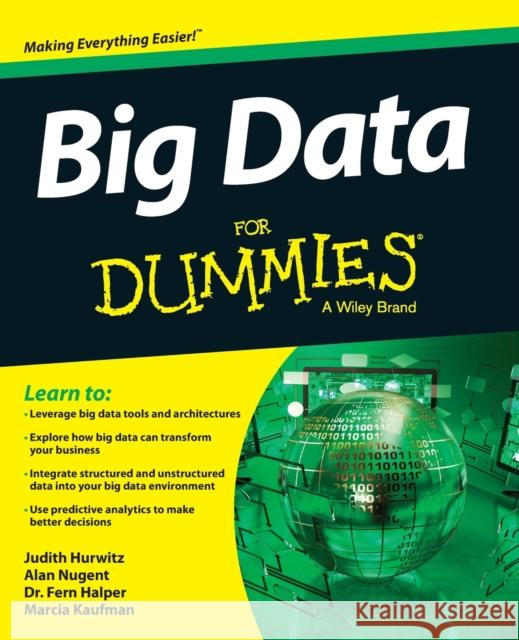 Big Data For Dummies Judith Hurwitz 9781118504222 John Wiley & Sons Inc - książka