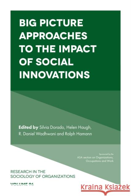 Big Picture Approaches to the Impact of Social Innovations Silvia Dorado Helen Haugh R. Daniel Wadhwani 9781836085294 Emerald Publishing Limited - książka