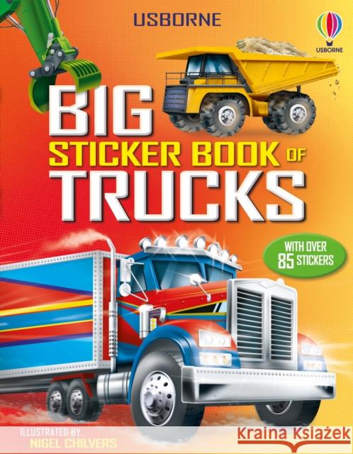 Big Sticker Book of Trucks Simon Tudhope 9781805077350 Usborne Publishing Ltd - książka