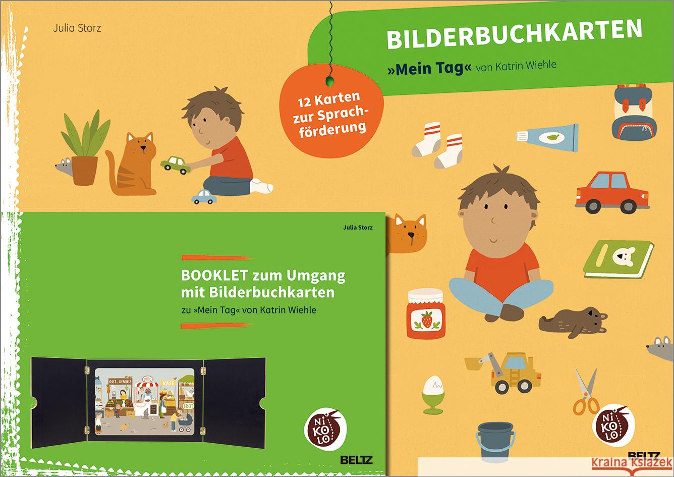 Bilderbuchkarten »Mein Tag« von Katrin Wiehle Storz, Julia 4019172600143 Beltz - książka