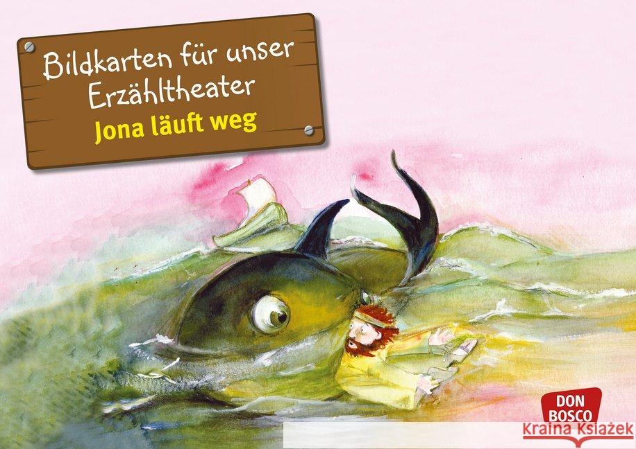 Bildkarten für unser Erzähltheater: Jona läuft weg : Kamishibai Bildkartenset. Entdecken. Erzählen. Begreifen.  4260179511097 Don Bosco Medien - książka