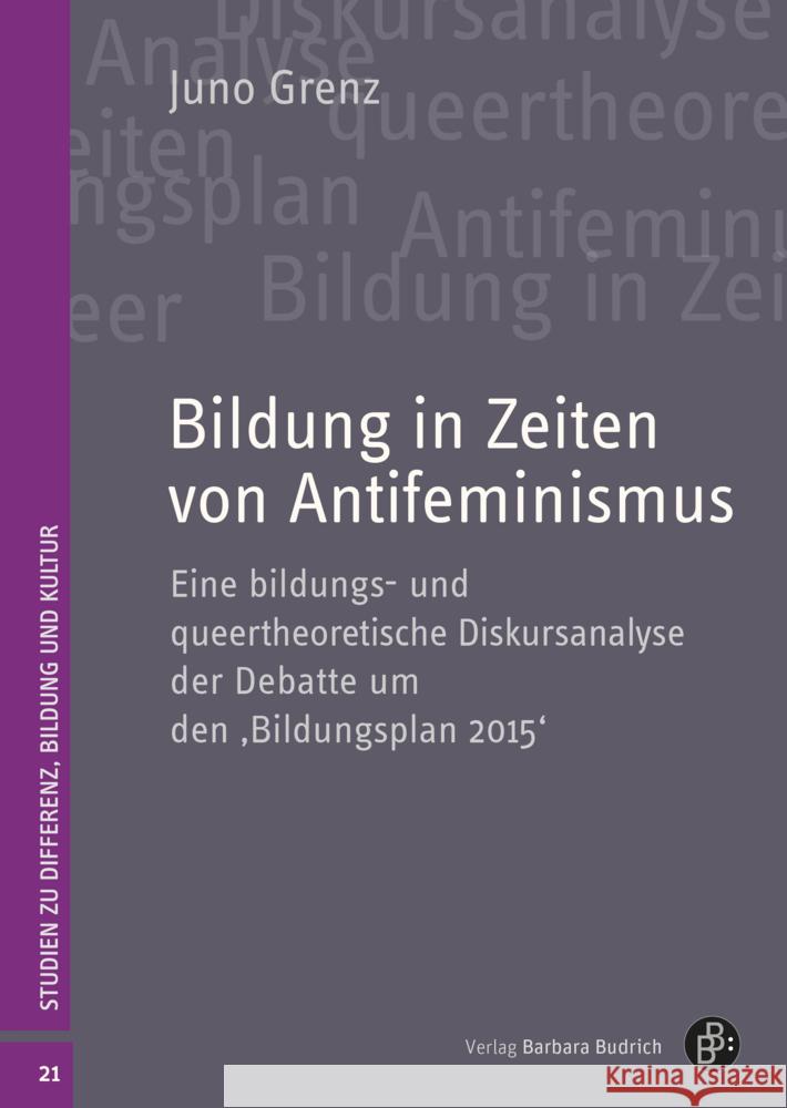 Bildung in Zeiten von Antifeminismus Grenz, Juno 9783847431558 Verlag Barbara Budrich - książka