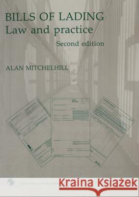 Bills of Lading: Law and Practice Mitchelhill, Alan 9780412357503 Springer - książka