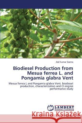 Biodiesel Production from Mesua ferrea L. and Pongamia glabra Vent Sarma Anil Kumar 9783659438646 LAP Lambert Academic Publishing - książka