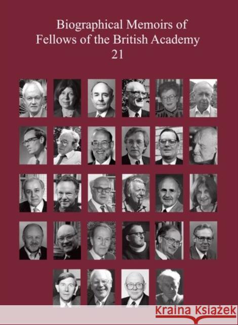 Biographical Memoirs of Fellows of the British Academy, 21  9780197267905 Oxford University Press - książka