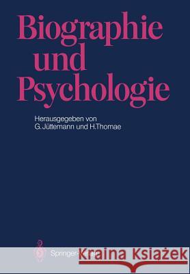 Biographie Und Psychologie Jüttemann, Gerd 9783540171201 Springer - książka