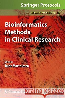 Bioinformatics Methods in Clinical Research Rune Matthiesen 9781603271936 Humana Press - książka
