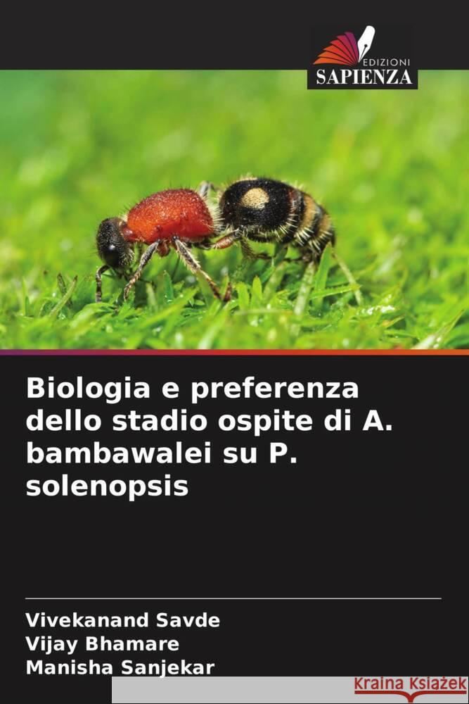 Biologia e preferenza dello stadio ospite di A. bambawalei su P. solenopsis Savde, Vivekanand, Bhamare, Vijay, Sanjekar, Manisha 9786205186763 Edizioni Sapienza - książka