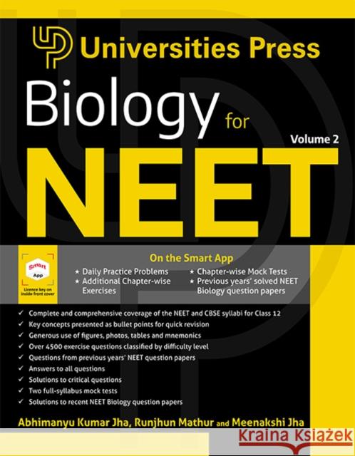 Biology for NEET: Volume 2 Abhimanyu Kumar Jha Runjhun Mathur 9788195400942 Universities Press - książka