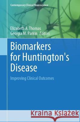 Biomarkers for Huntington's Disease  9783031328145 Springer International Publishing - książka