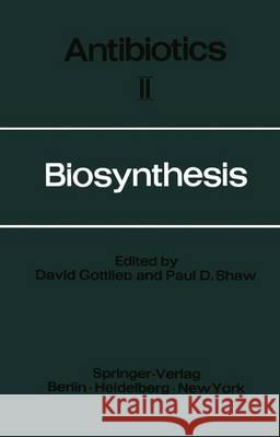 Biosynthesis  9783642460562 Springer - książka