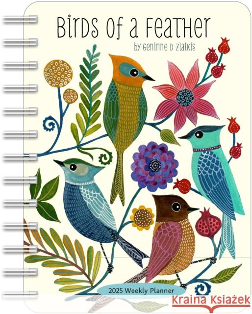 Birds of a Feather 2025 Weekly Planner Calendar: Watercolor Bird Illustrations by Geninne Zlatkis Geninne D. Zlatkis 9781524890865 Amber Lotus Publishing - książka