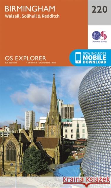 Birmingham, Walsall, Solihull and Redditch Ordnance Survey 9780319244135 Ordnance Survey - książka