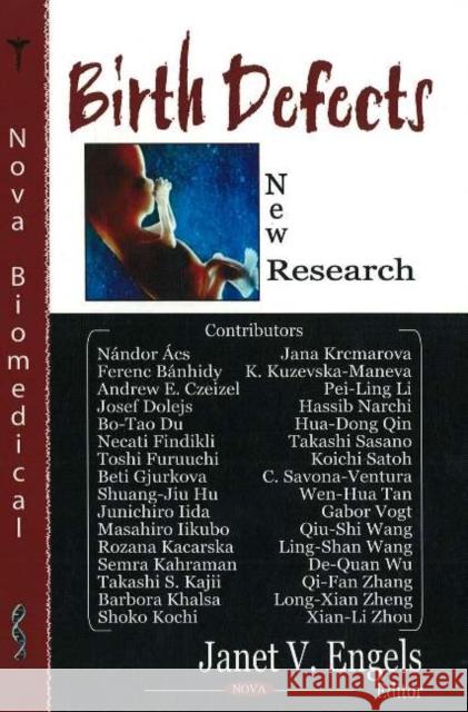 Birth Defects: New Research Janet V Engels 9781594549588 Nova Science Publishers Inc - książka