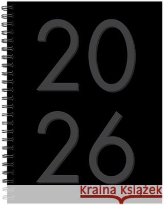 Black 2026 6.5 X 8.5 Weekly Monthly Softcover Planner Willow Creek Press 9781549256646 Willow Creek Press Calendars - książka