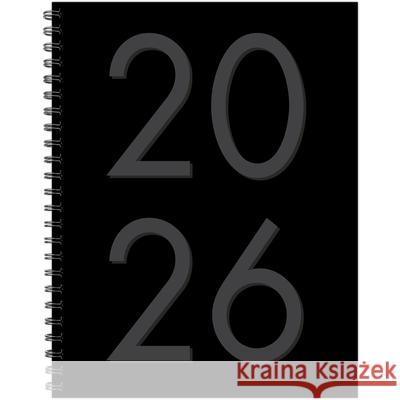 Black 2026 8.5 X 11 Weekly Monthly Softcover Planner Willow Creek Press 9781549257599 Willow Creek Press Calendars - książka