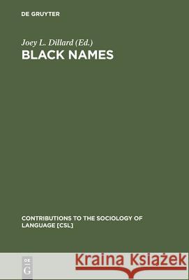 Black Names  9789027976024 Mouton de Gruyter - książka