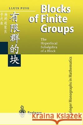 Blocks of Finite Groups: The Hyperfocal Subalgebra of a Block Puig, Lluis 9783540435143 SPRINGER-VERLAG BERLIN AND HEIDELBERG GMBH &  - książka