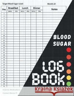 Blood sugar logbook: Large print diabetic diary for glucose level monitoring & Tracking Emma Charles   9782003408441 Emma Charles - książka