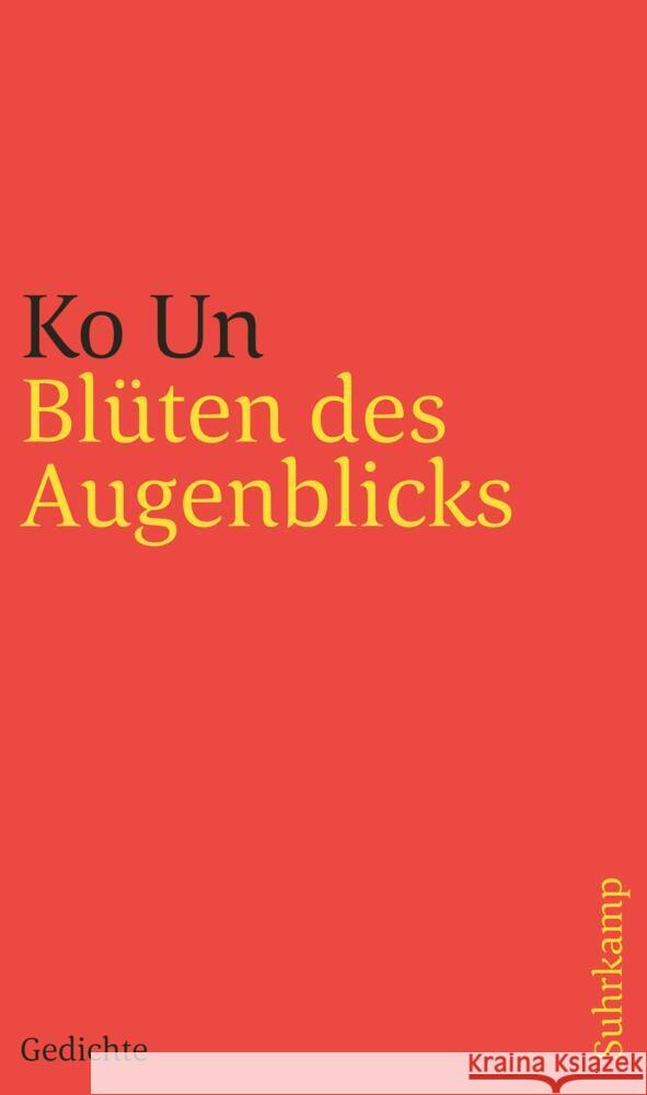 Blüten des Augenblicks Un, Ko 9783518243732 Suhrkamp - książka