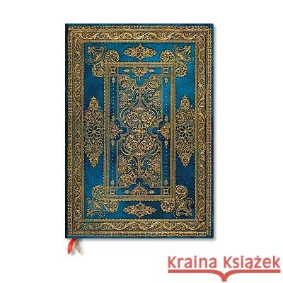 Blue Luxe (Luxe Design) Grande Unlined Hardback Journal (Elastic Band Closure) Paperblanks   9781439795897 Paperblanks - książka