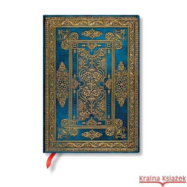 Blue Luxe (Luxe Design) Midi Lined Hardback Journal (Elastic Band Closure) Paperblanks 9781439795910 Paperblanks - książka