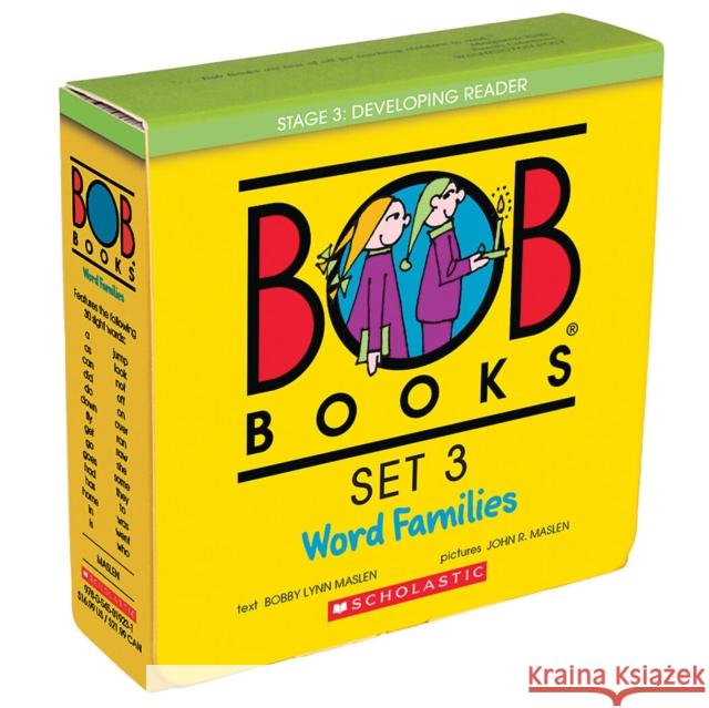 Bob Books -Word Families Box Set Phonics, Ages 4 and Up, Kindergarten, First Grade (Stage 3: Developing Reader) Maslen, Bobby Lynn 9780439845090 Scholastic Paperbacks - książka