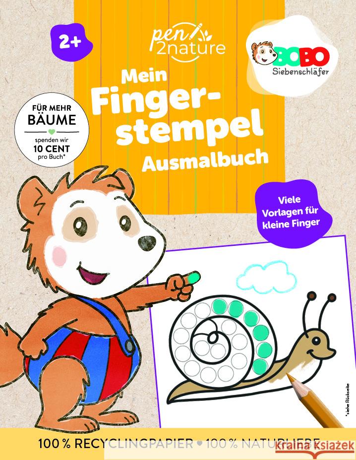 Bobo Siebenschläfer Mein Fingerstempel-Ausmalbuch pen2nature 9783987641169 Good Life Books & Media GmbH - książka