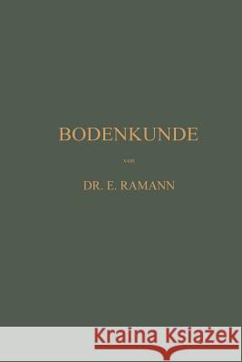 Bodenkunde Emil Ramann 9783662358504 Springer - książka