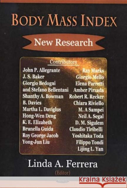 Body Mass Index: New Research Linda A Ferrera 9781594542824 Nova Science Publishers Inc - książka